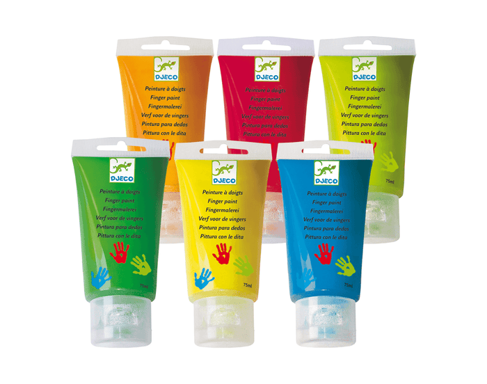 Djeco Finger Paint Tubes - Set of 6. Available at www.tenlittle.com