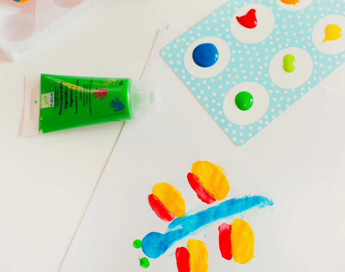 Djeco Finger Paint Tubes - Set of 6. Available at www.tenlittle.com