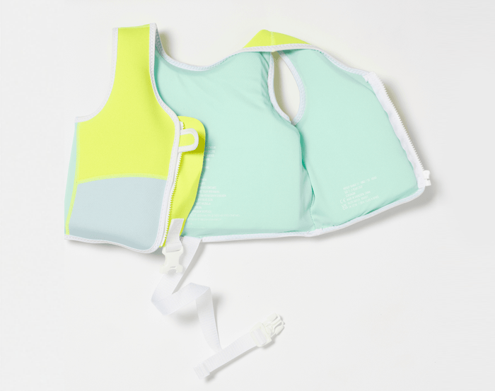 Sunnylife Shark Float Vest unzipped. Available from www.tenlitttle.com
