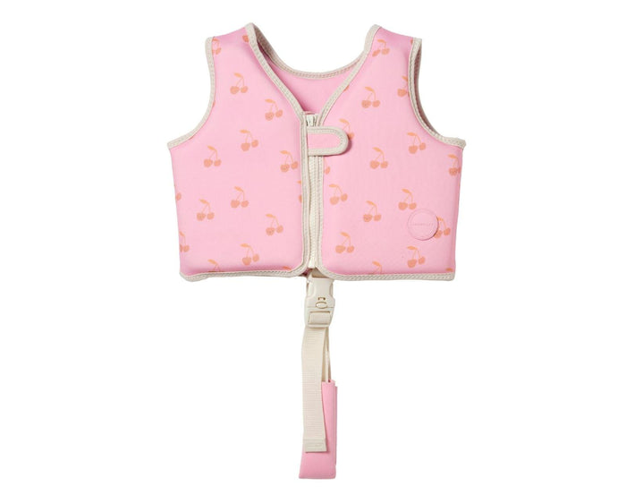 Front view of Sunnylife Float Vest - Cherry. Available at www.tenlittle.com