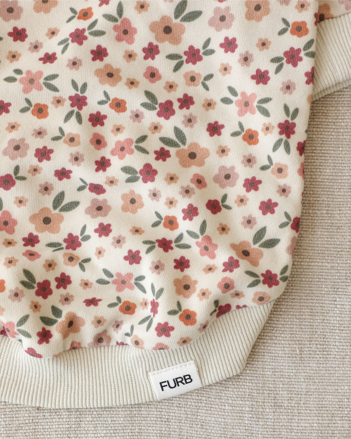 Frankie Floral Print Dog Sweatshirt, dog sweatshirt for stylish dogs