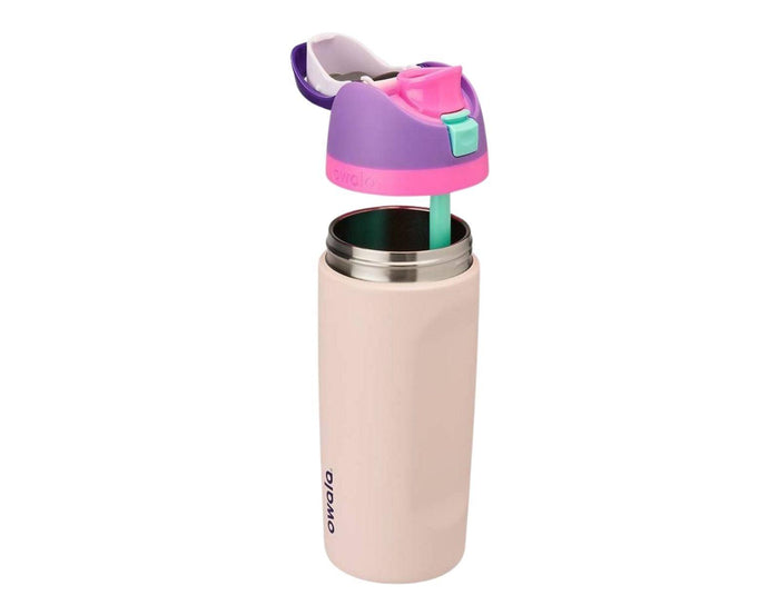 Lid and bottle of Owala FreeSip Water Bottle - 16oz. Available at www.tenlittle.com