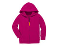 Primary French Terry Zip Hoodie - Raspberry. Available at www.tenlittle.com