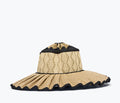Fred S X Lorna Murray Capri Sun hat from Freda Salvador, showing the wide-brimmed straw sun hat with a stylish bow detail.