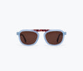 Blue and brown Stevie sunglasses from Sardine FS X SARDINE STEVIE collection, front view showing stylish accessory.