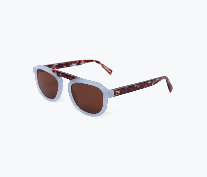Sardine FS X Stevie sunglasses with blue and brown tinted lenses, stylish accessory with a sleek frame design.