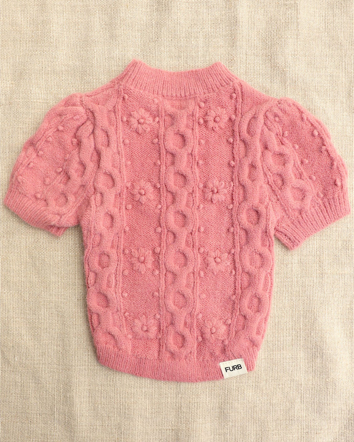 Cable Knit dog sweater – Genevieve Mauve Cable Knit Dog Sweater