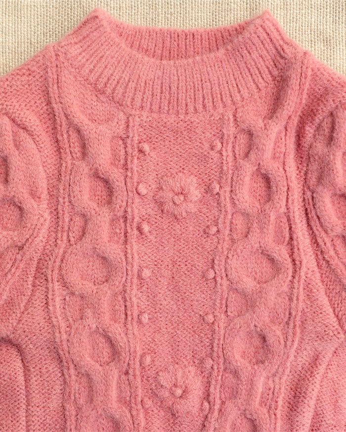 Genevieve Mauve Cable Knit Dog Sweater, dog sweater for stylish dogs with cable knit