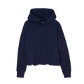 Girls' Crop Bubble Hoodie-Peacoat-1