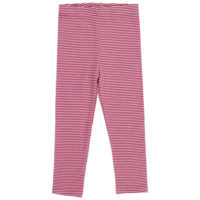 Girls Leggings - Fushia Stripe Knit