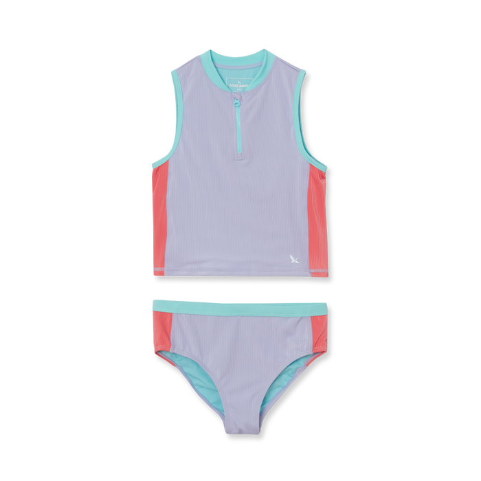 Girls Sea Spray 2 PC Ribbed Tankini