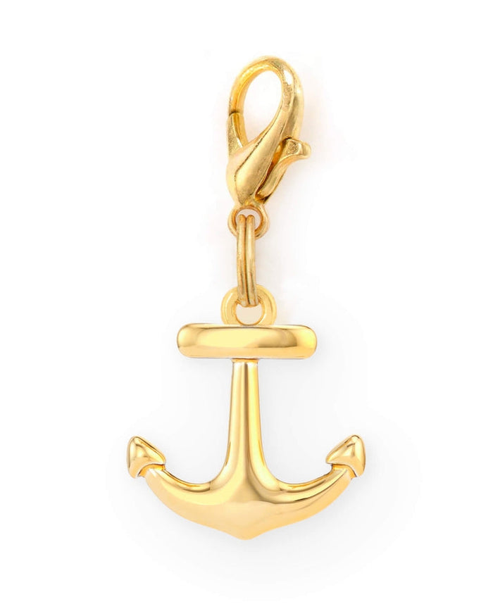 Gold anchor dog collar charm with polished finish, great for nautical-inspired pet styling . Updated June 2026.
