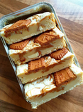 Gooey Biscoff Blondies with Belgian Chocolate Tray Bake