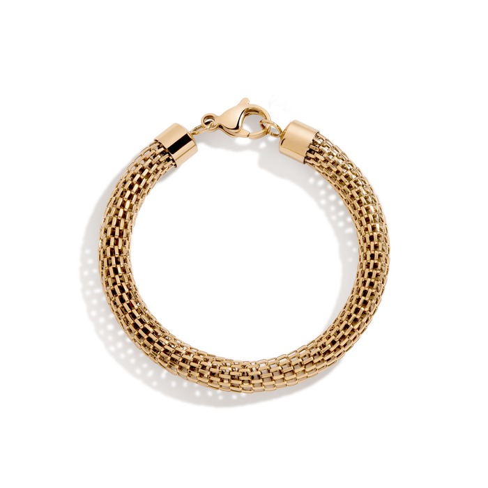 Halo Bracelet Stainless Steel Yellow Gold 6.5in 7in 7.5in First