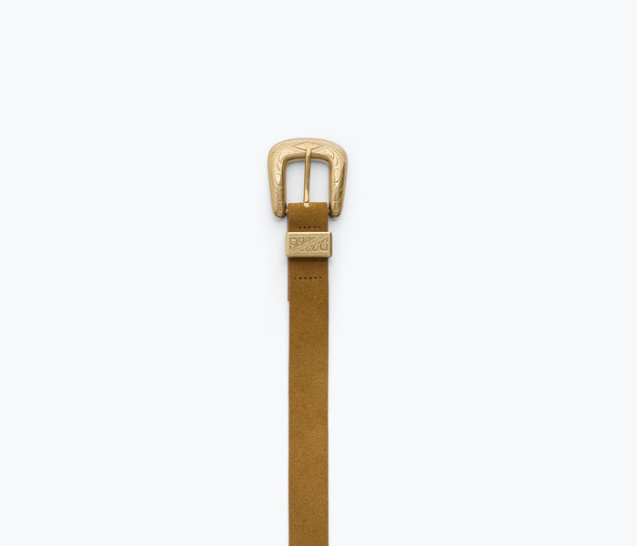 HANNAH belt in biscuit suede, detail view