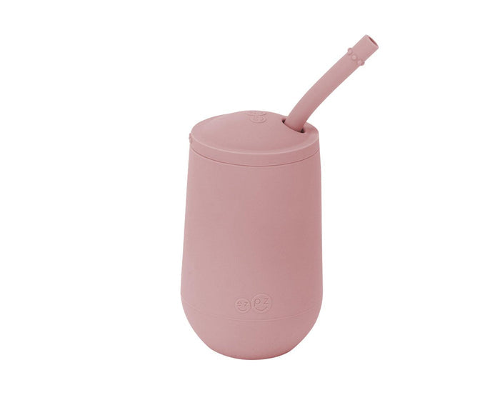Ezpz Happy Cup & Straw in Blush - Available at www.tenlittle.com