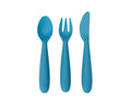 Ezpz Happy Utensils Set of 3 in blue - Available in www.tenlittle.com