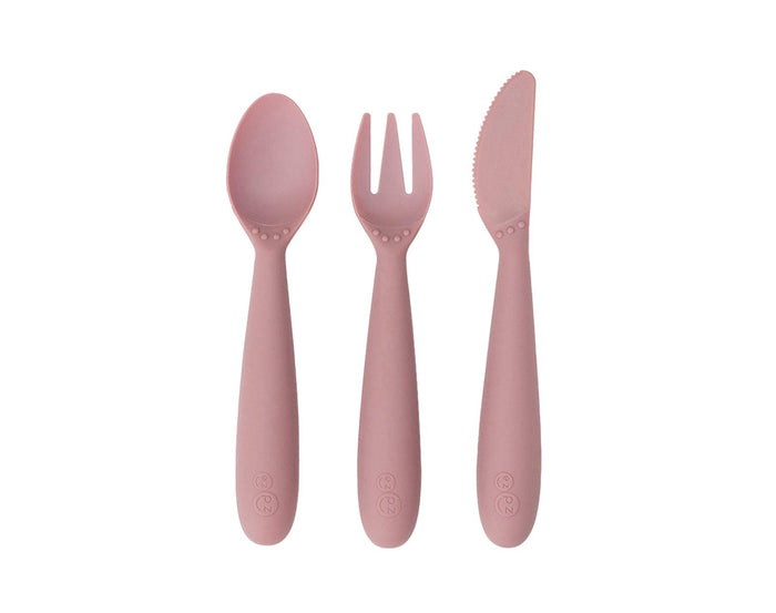 Ezpz Happy Utensils Set of 3 in Blush - Available in www.tenlittle.com