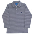 Harry Long Sleeve Polo - Navy/White Stripe