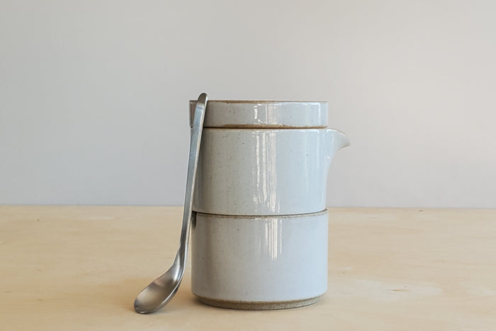 Hasami Porcelain Cream and Sugar Set  Grey