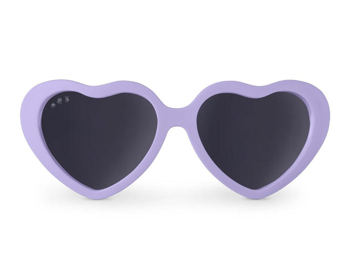 Front view of Ten Little Roshambo Heart Sunglasses - Lilac. Available at www.tenlittle.com