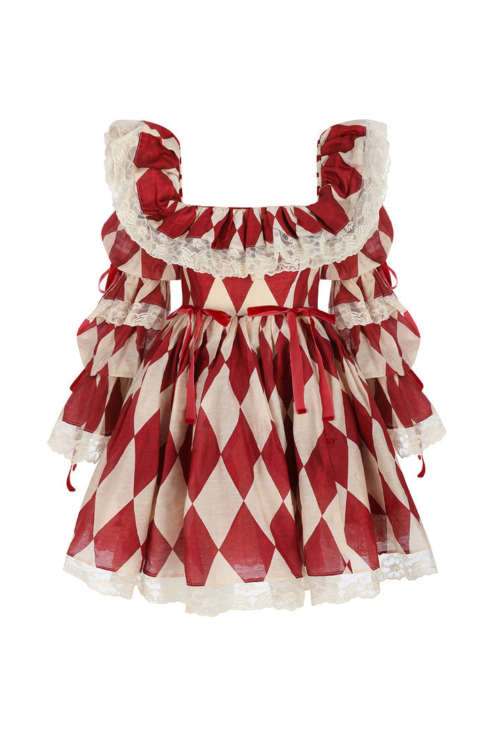 In A Past Life Dress in Red Harlequin