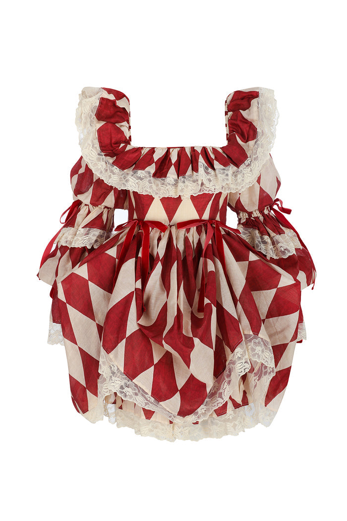 In A Past Life Dress in Red Harlequin