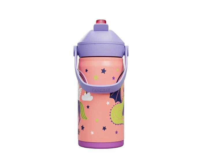 Back view of CamelBak Insulated Stainless Steel Water Bottle - Unicorn. Available at www.tenlittle.com