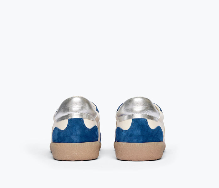 Freda Salvador Jackie sneaker in cobalt blue suede with a sleek heel and stylish design.