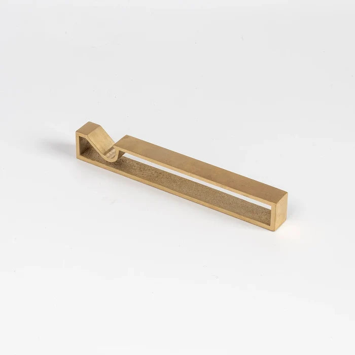 Another angle on Japanese Brass Bottle Opener "Frame" made in Toyama.