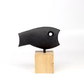 Japanese Cast Iron Sculpture "104 WIde Fish" TS322 Kamasada Sculpture by Nobuho Mia Wide Fish.