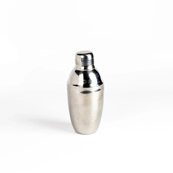 Japanese cobbler cocktail shaker on white background.