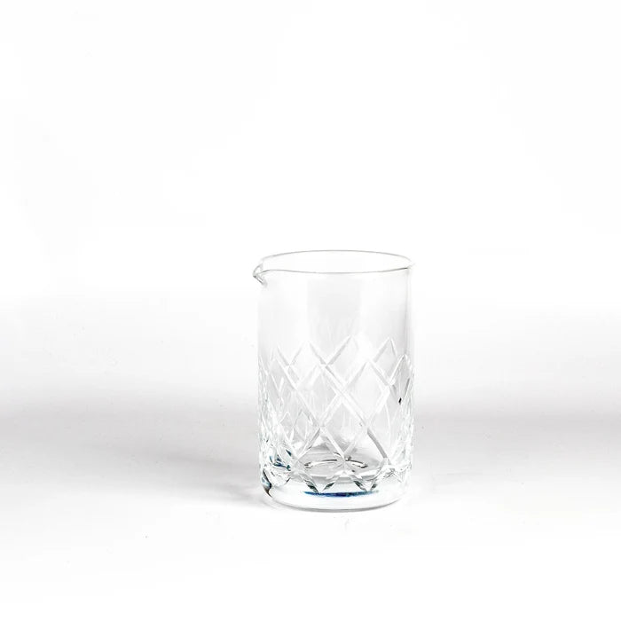 Cocktail Mixing Glass on white background.