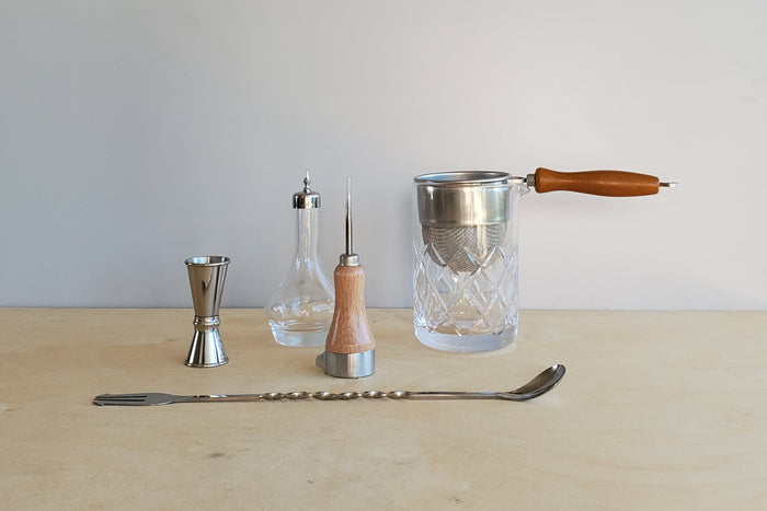 Japanese Ice Pick for cocktails with wood handle.