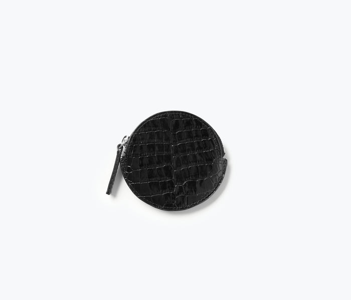 Freda Salvador JO Small Circle Pouch, compact round bag or SLG with a smooth finish and minimalist design.