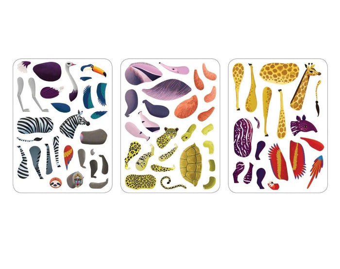 Different animals in Mudpuppy Jungle Magnetic Build-It - Available at www.tenlittle.com
