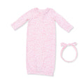 Kimono Gown and Knot Headband-Baby Woodland