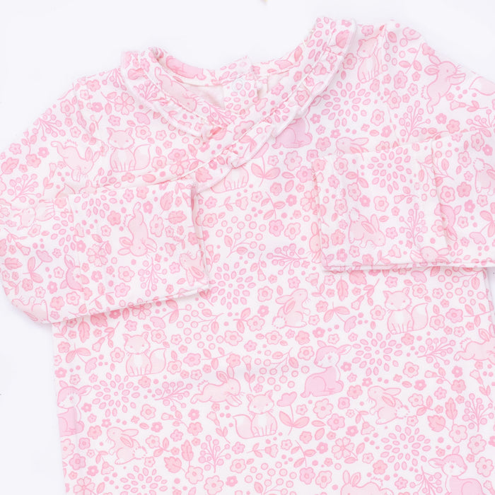 Kimono Gown and Knot Headband-Baby Woodland