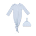 Knotted Gown and Knotted Hat- Solid Baby Blue