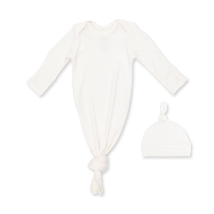 Knotted Gown and Knotted Hat-Solid Snow White