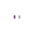 Lab Grown Purple Amethyst Mosaic Studs Vermeil Yellow Gold First