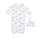 Lap Shoulder Gown and Knotted Hat-Little Explorer Fox