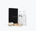 Freda Salvador leather care kit for suede with shoe cleaner bottle and accessories, designed for cleaning and maintaining suede shoes.