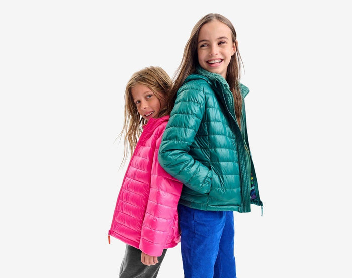 Kids wearing Primary - Lightweight Puffer Jacket - Assorted Colors - Available at www.tenlittle.com