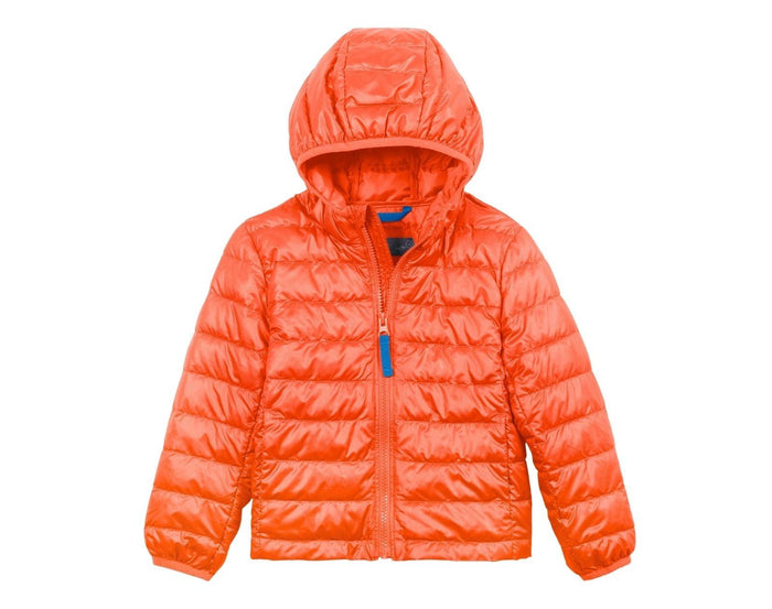 Primary - Lightweight Puffer Jacket - Clementine - Available at www.tenlittle.com