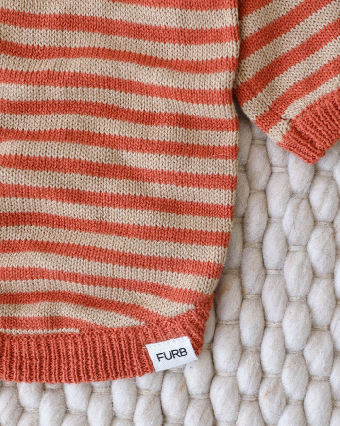 soft orange stripe dog sweater cozy modern pet clothing for small dogs