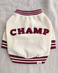 Lil' Champ Oat Sweatshirt dog sweatshirt with oat striped