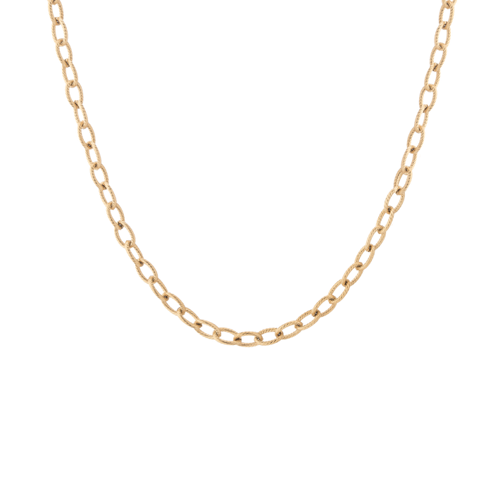 Link Chain Necklace Stainless Steel Yellow Gold 16in First