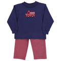Little Plaid Firetruck - Boys Pant Set