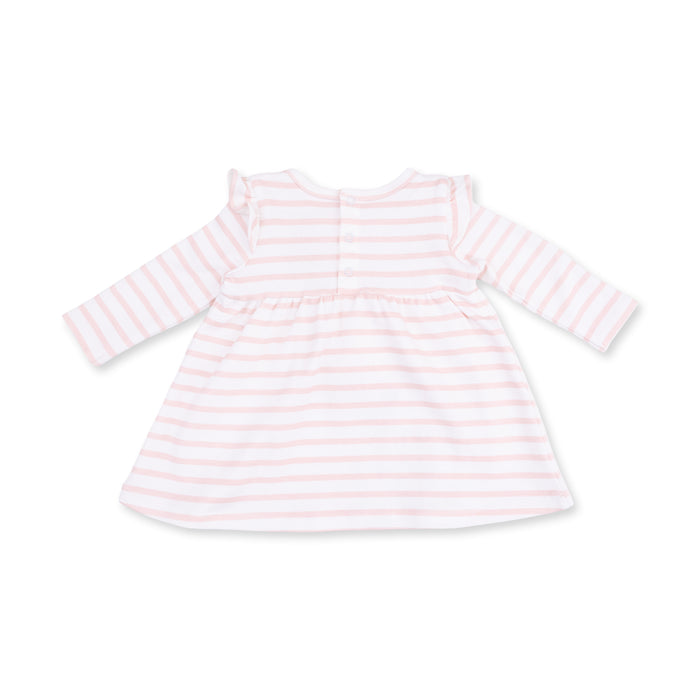 Long Sleeve Dress with Ruffle and Bloomer-Cows Pink